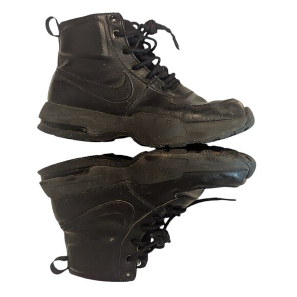 Nike Air Max Goaterra 2.0 Boot Women 8.5, Y 7 Mid Triple Black DC9515-001 - Picture 3 of 9